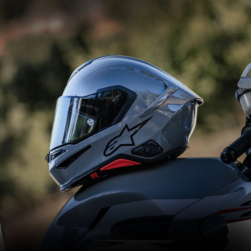 Alpinestars S-R7 Solid täismaskiga mootorrattakiiver hall
