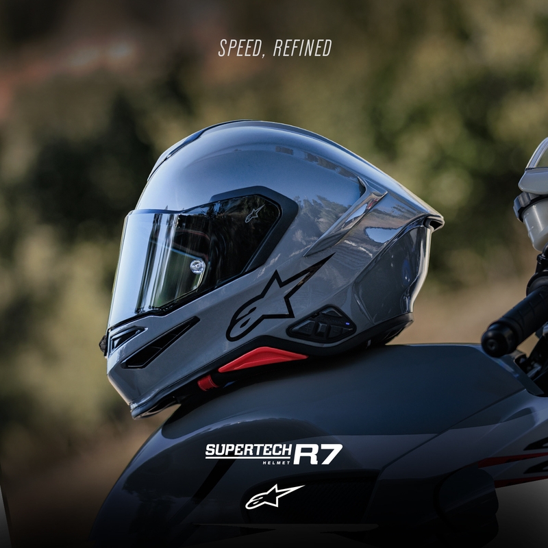 Alpinestars S-R7 Solid täismaskiga mootorrattakiiver hall