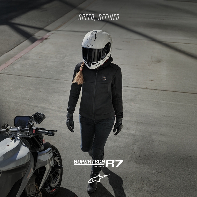 Alpinestars S-R7 Solid täismaskiga mootorrattakiiver valge