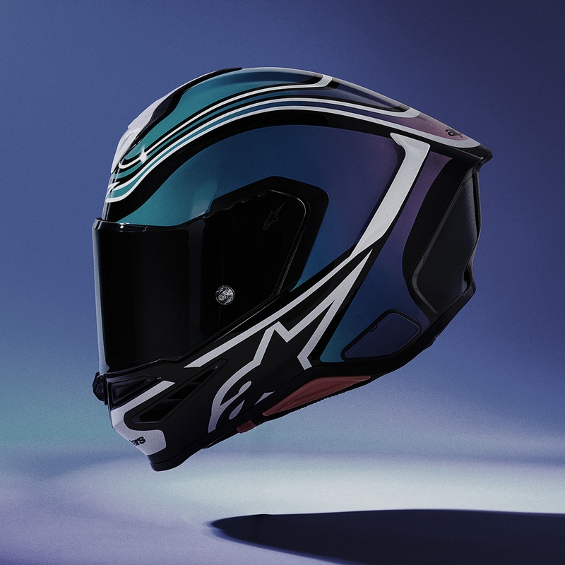 Alpinestars S-R7 Zeal täismaskiiver must-sinine-fluorestseeriv roosa-valge