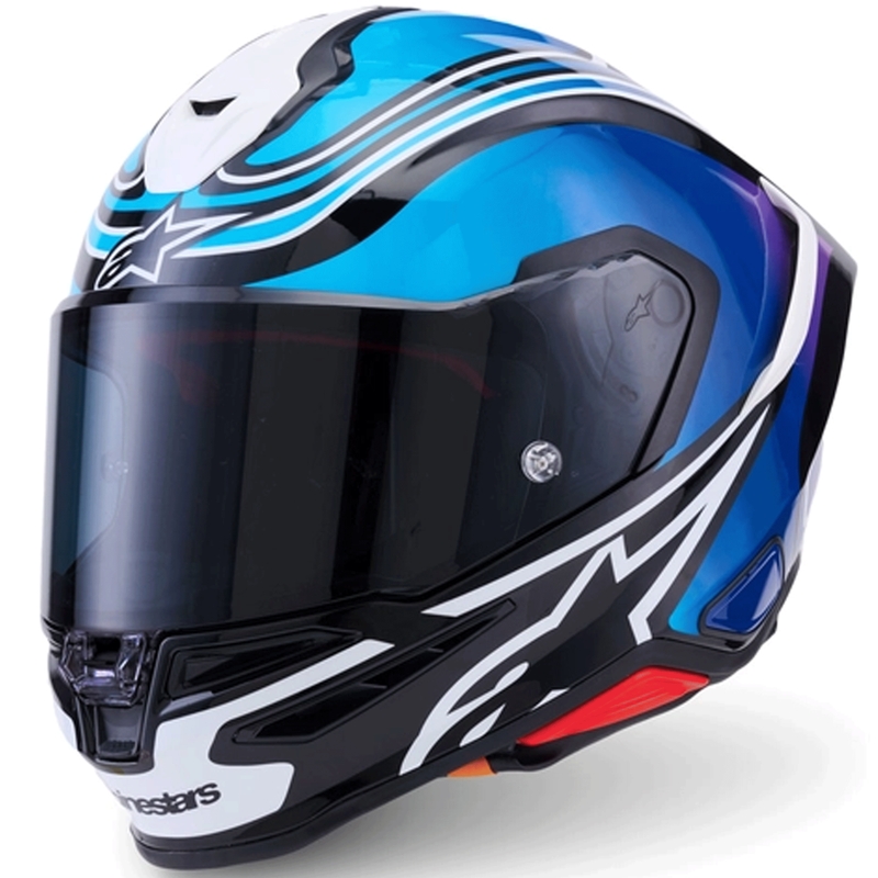 Alpinestars S-R7 Zeal täismaskiiver must-sinine-fluorestseeriv roosa-valge