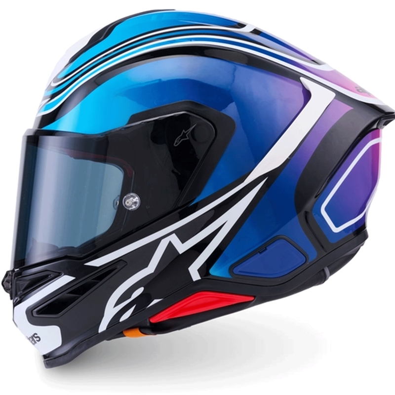 Alpinestars S-R7 Zeal täismaskiiver must-sinine-fluorestseeriv roosa-valge