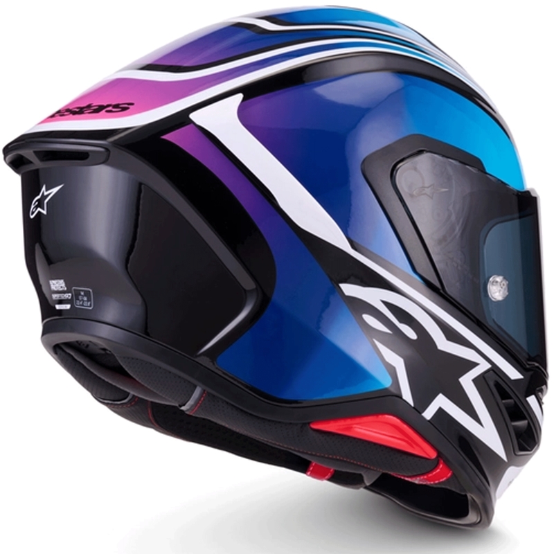 Alpinestars S-R7 Zeal täismaskiiver must-sinine-fluorestseeriv roosa-valge
