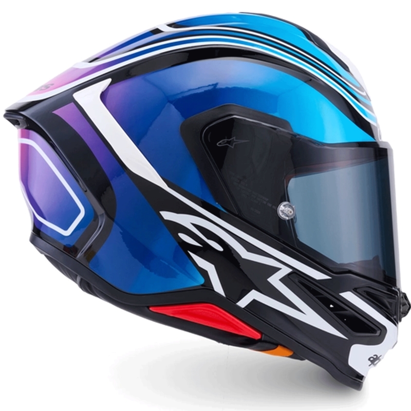 Alpinestars S-R7 Zeal täismaskiiver must-sinine-fluorestseeriv roosa-valge