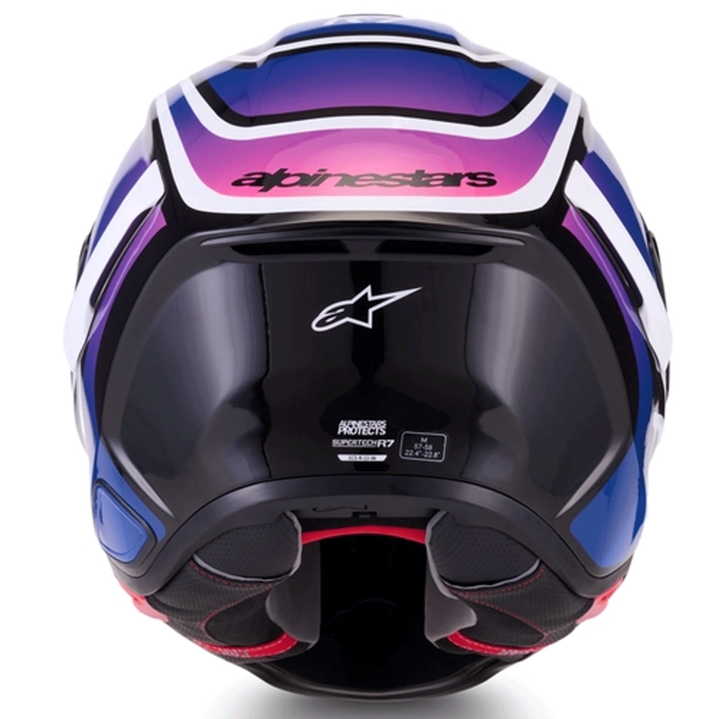 Alpinestars S-R7 Zeal täismaskiiver must-sinine-fluorestseeriv roosa-valge