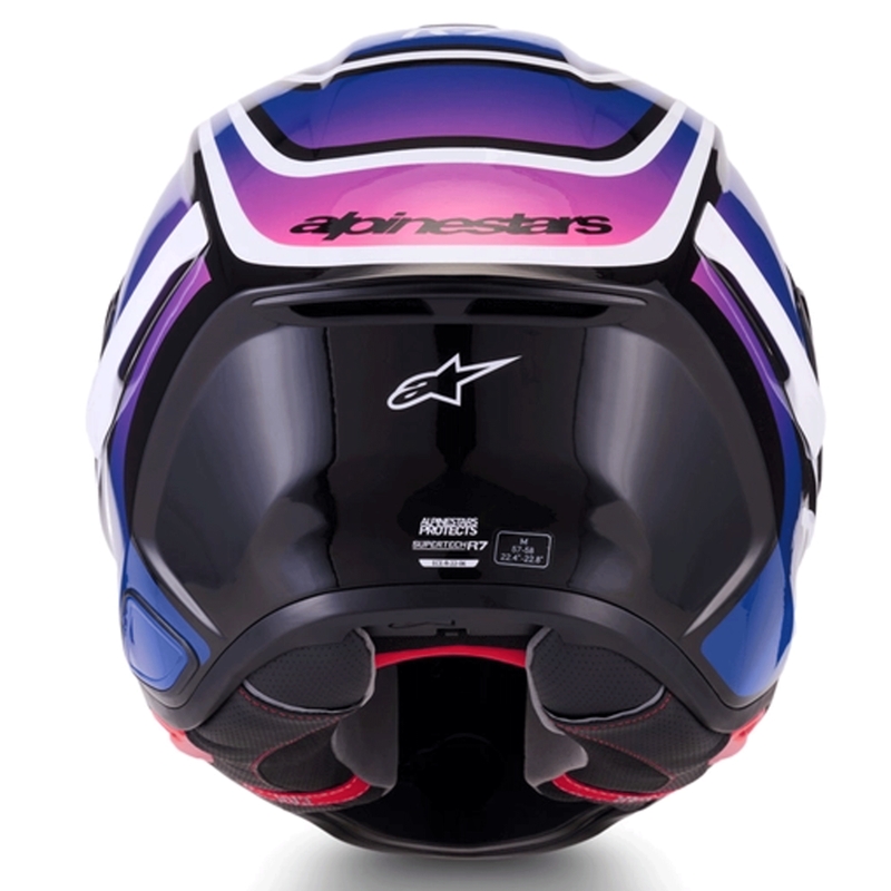 Alpinestars S-R7 Zeal täismaskiiver must-sinine-fluorestseeriv roosa-valge