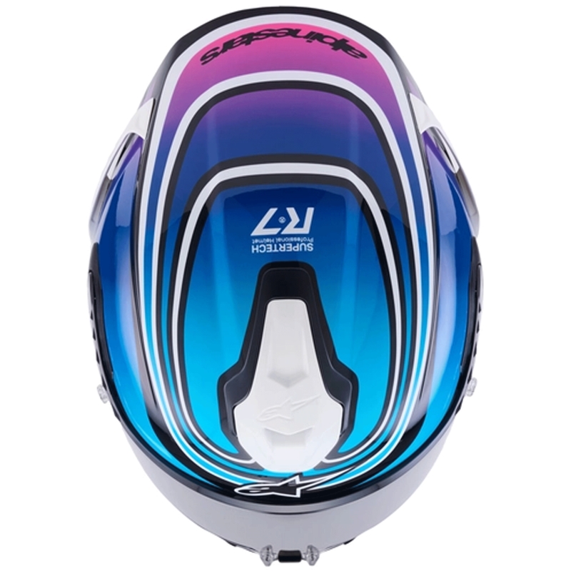 Alpinestars S-R7 Zeal täismaskiiver must-sinine-fluorestseeriv roosa-valge