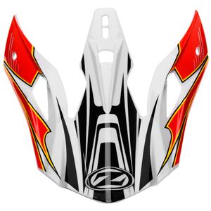 Kiivri visiir ZED X1.9 ja X1.9D kiivritele valge-must-punane-kollane