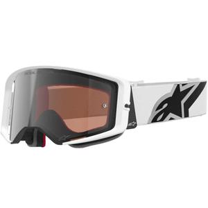 Alpinestars Supertech Corp motokrossiprillid valge-hallid punase pleksiklaasiga