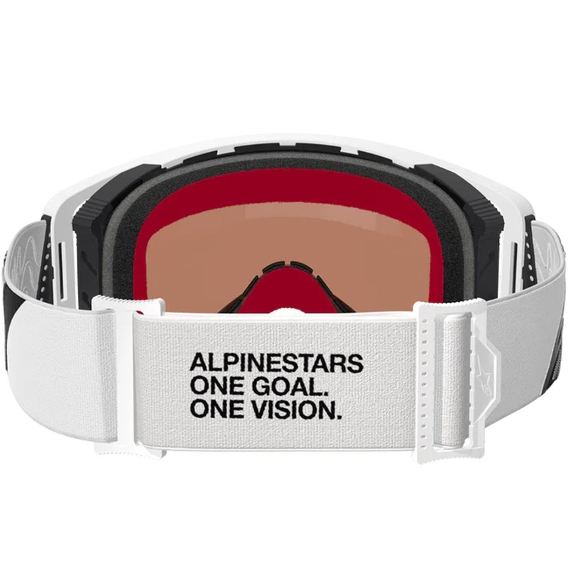 Alpinestars Supertech Corp motokrossiprillid valge-hallid punase pleksiklaasiga