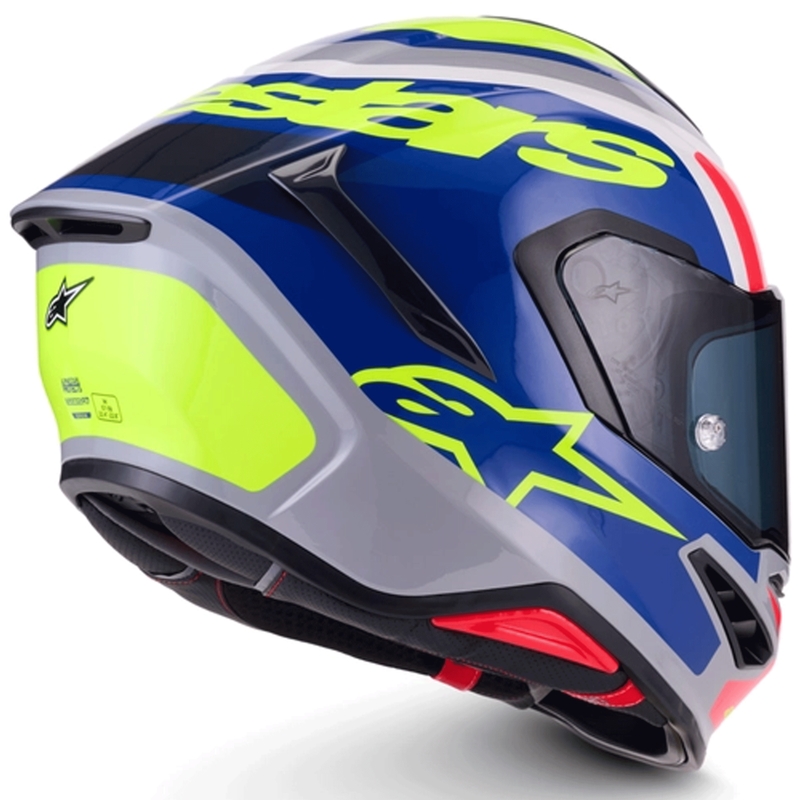 Alpinestars S-R7 Lumen täismaskiiver hõbe-must-roosa-fluorestseeruv kollane