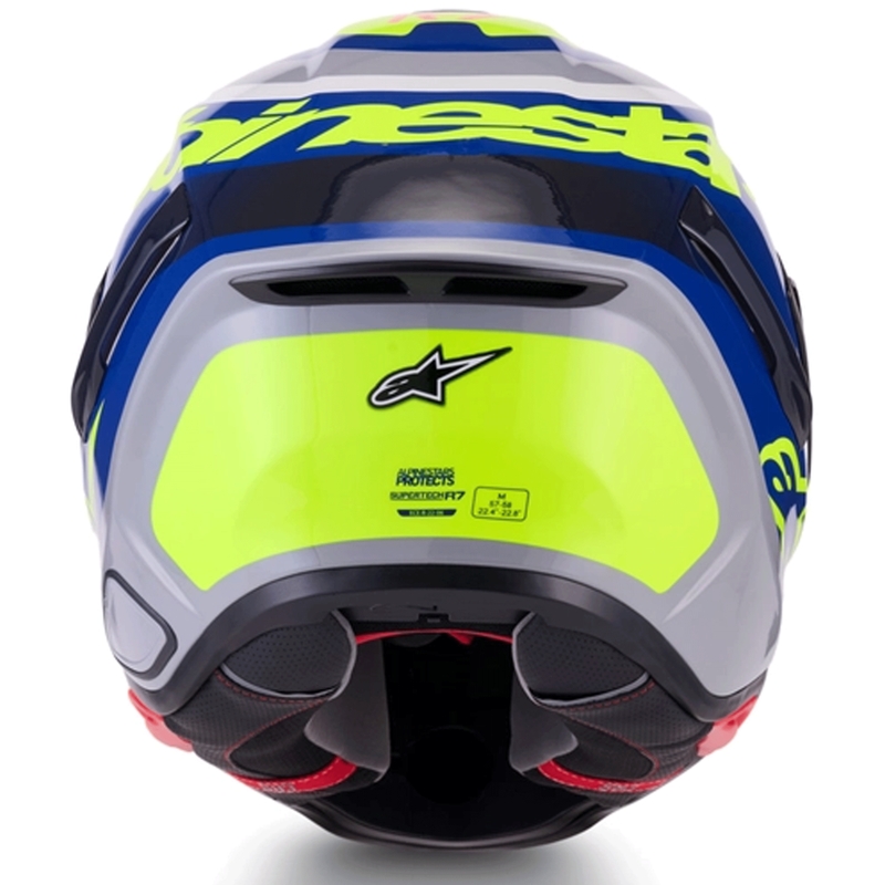 Alpinestars S-R7 Lumen täismaskiiver hõbe-must-roosa-fluorestseeruv kollane