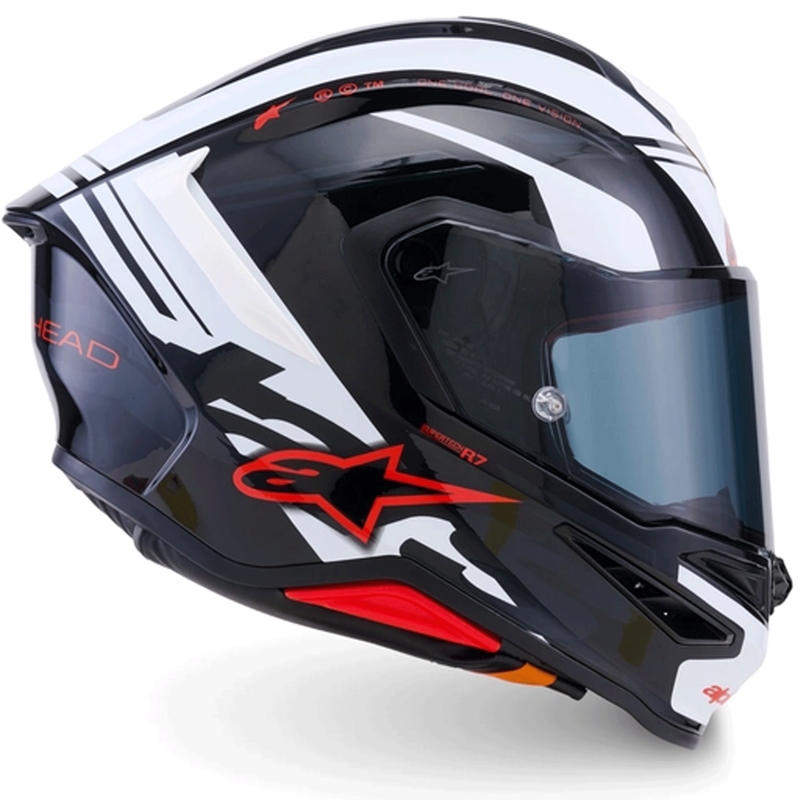 Alpinestars S-R7 A-Core täismaskiga mootorrattakiiver must-valge-punane