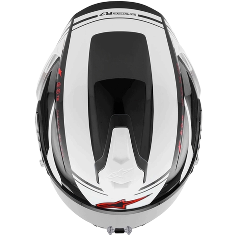 Alpinestars S-R7 A-Core täismaskiga mootorrattakiiver must-valge-punane