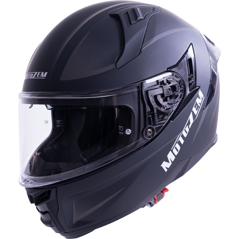 MotoZem Guardian täisnäoga mootorrattakiiver mattmust - näidis