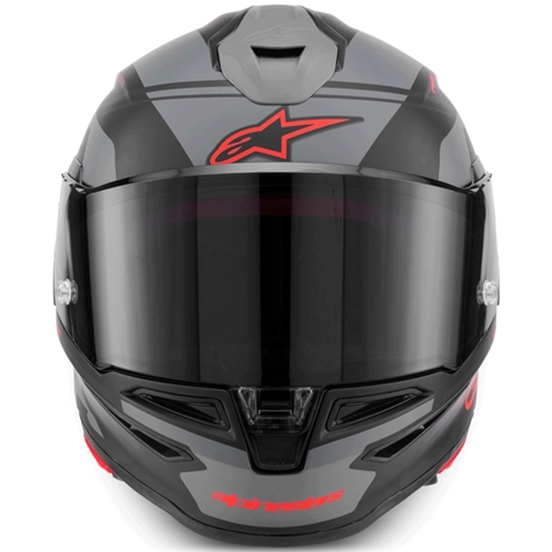 Täismaskiiver mootorrattale Alpinestars S-R7 A-Core must-hall-punane matt