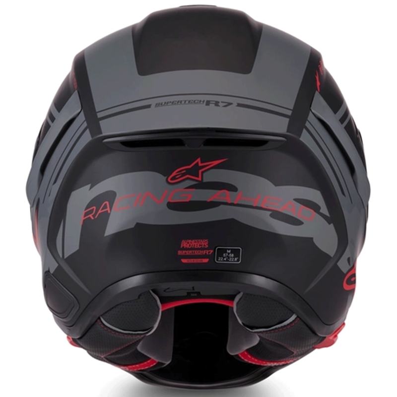 Täismaskiiver mootorrattale Alpinestars S-R7 A-Core must-hall-punane matt