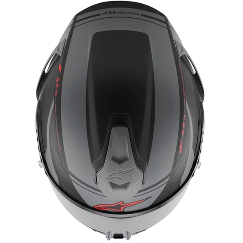 Täismaskiiver mootorrattale Alpinestars S-R7 A-Core must-hall-punane matt