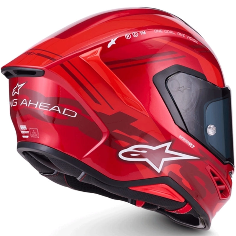 Alpinestars S-R7 A-Core täismaskiiver punane-valge