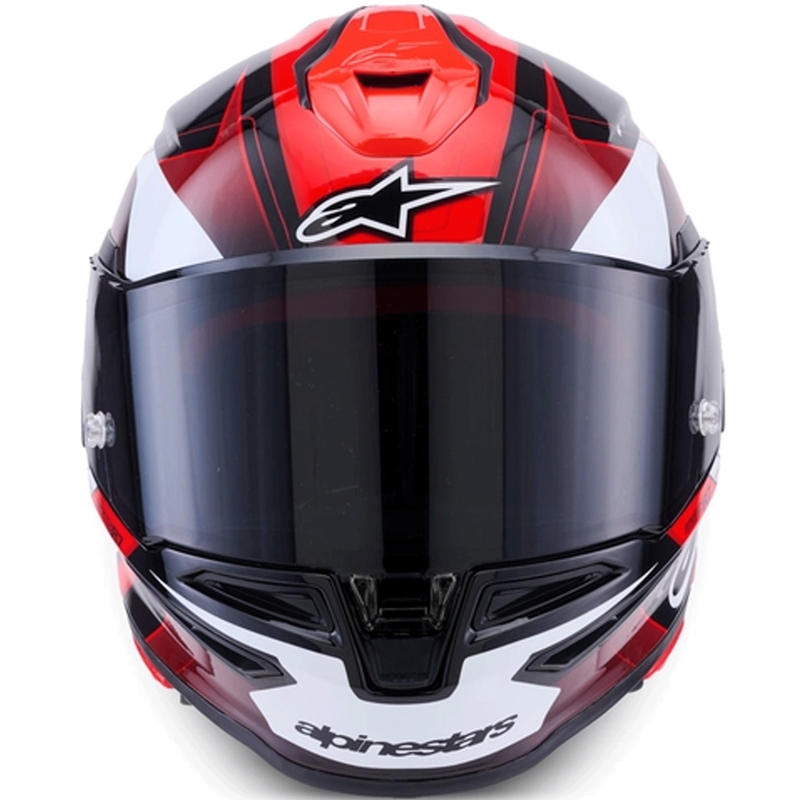 Alpinestars S-R7 Kinetis täismaskiga mootorrattakiiver must-punane-valge