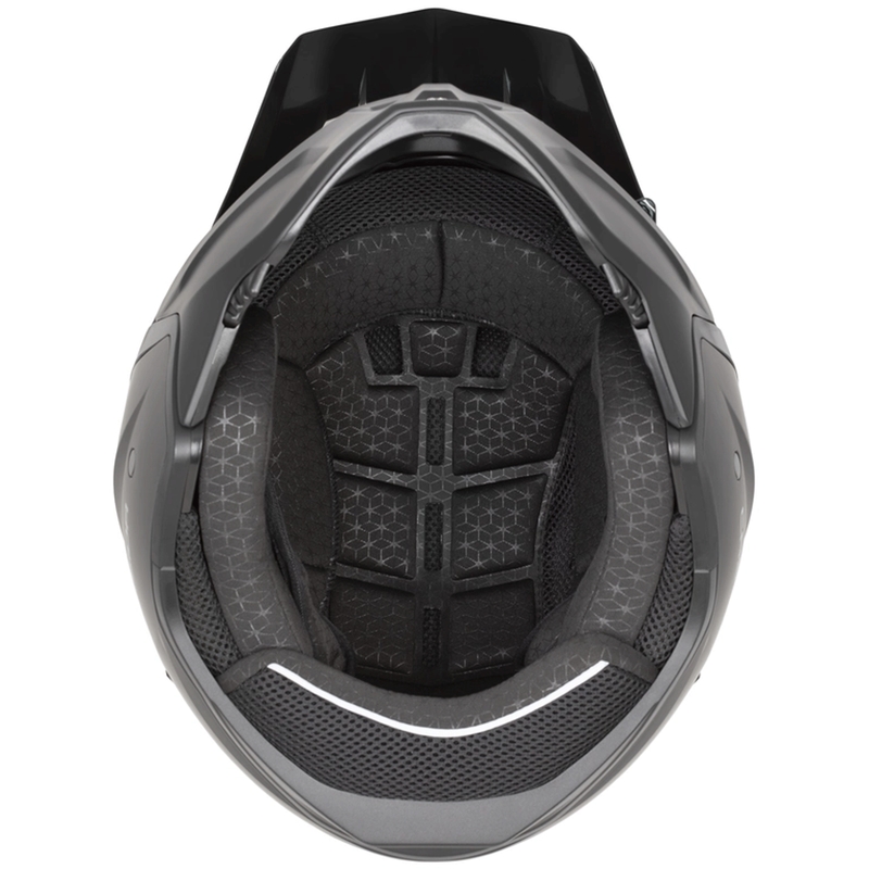 Moodulmootorratta kiiver Cassida Cross Country Code valge-punane-sinine-must