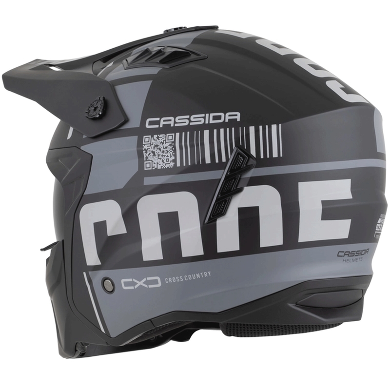 Modulaarne mootorrattakiiver Cassida Cross Country Code matt must-tumehall-helehall