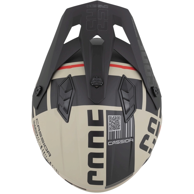 Modulaarne mootorrattakiiver Cassida Cross Country Code matt liiva-must-punane