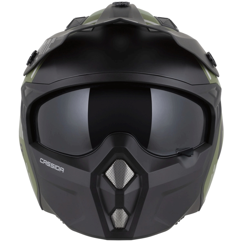 Moodulmootorratta kiiver Cassida Cross Country Code matt roheline-hall-must
