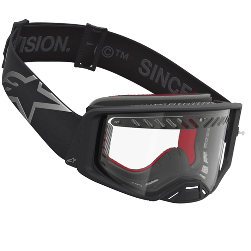 Motokrosové brýle Alpinestars Supertech Dura Air Fluid černo-stříbrné s čirým plexi