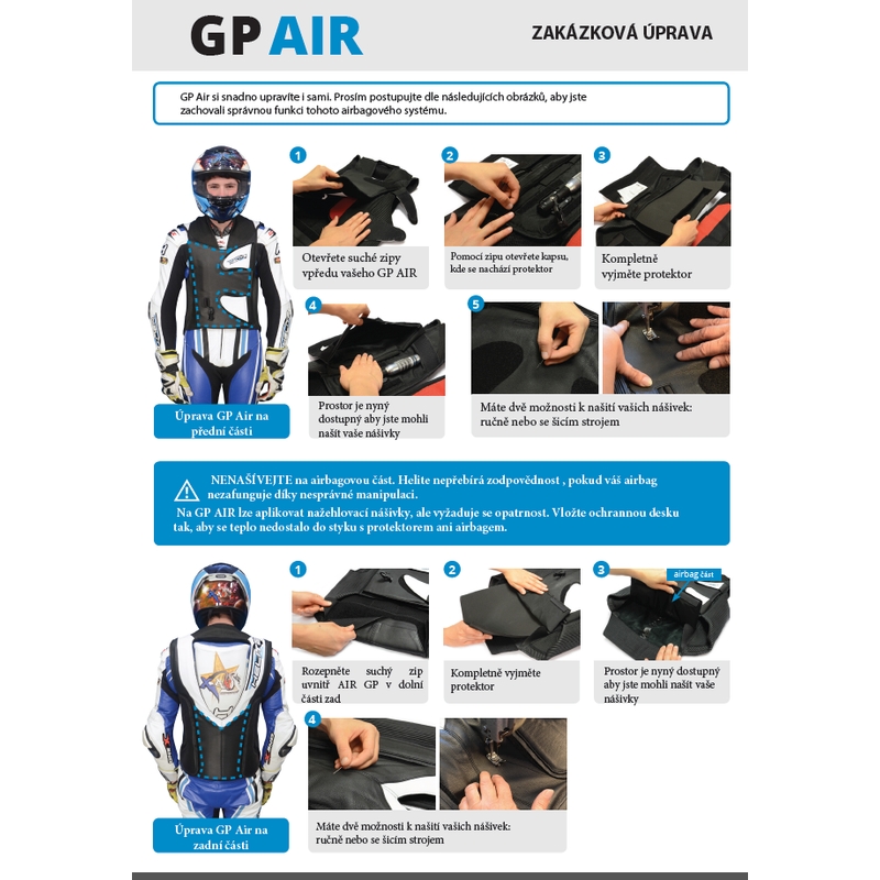 HELITE GP Air 2 turvapadja vest must ja valge
