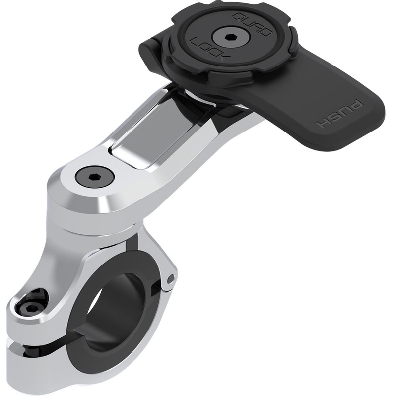 Quad Lock® PRO lenkstangile kinnitatav telefonihoidik kroomitud