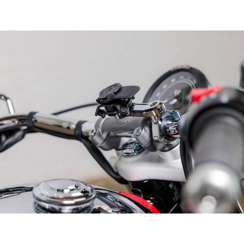 Quad Lock® PRO lenkstangile kinnitatav telefonihoidik kroomitud