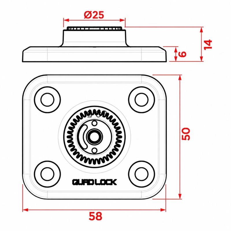 Quad Lock® 360 lame alus must