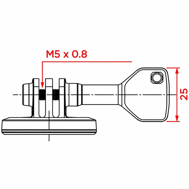 Quad Lock® spordikaamera adapter – standardne GoPro must