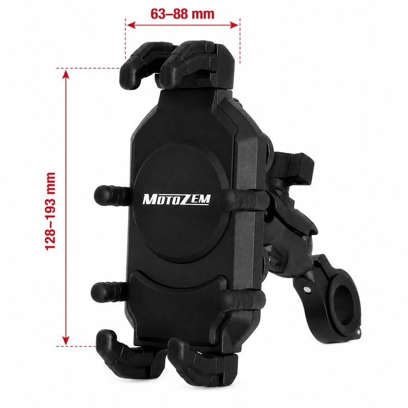 Vibratsioonivastane telefonihoidik MotoZem Claw must