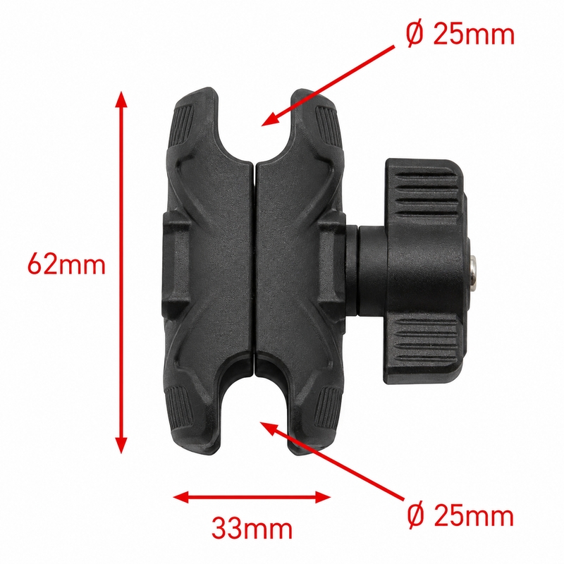 Vibratsioonivastane telefonihoidik MotoZem Claw must