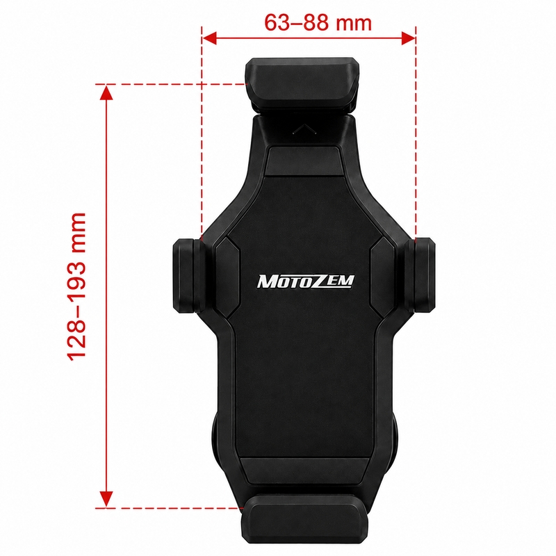 Vibratsioonivastane mootorrattahoidik lukuga MotoZem Grip PRO must