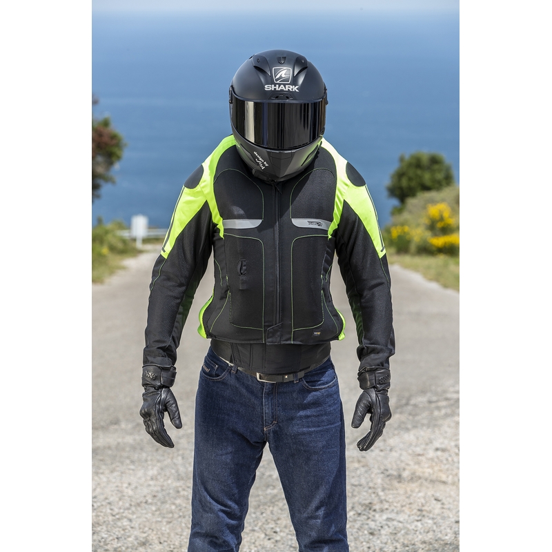 Airbag jope HELITE Vented must-fluo kollane