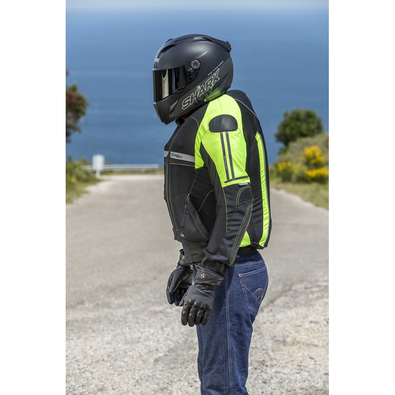 Airbag jope HELITE Vented must-fluo kollane