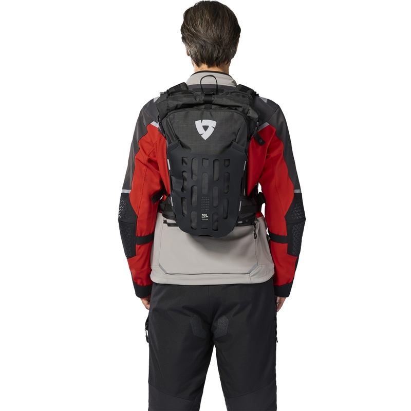 Revit Bauxite H2O mootorratta seljakott hall-must 18 l