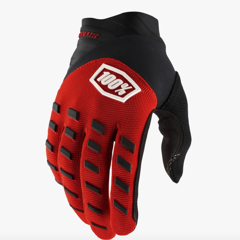 Laste motokrossi kindad 100% Airmatic puna-must