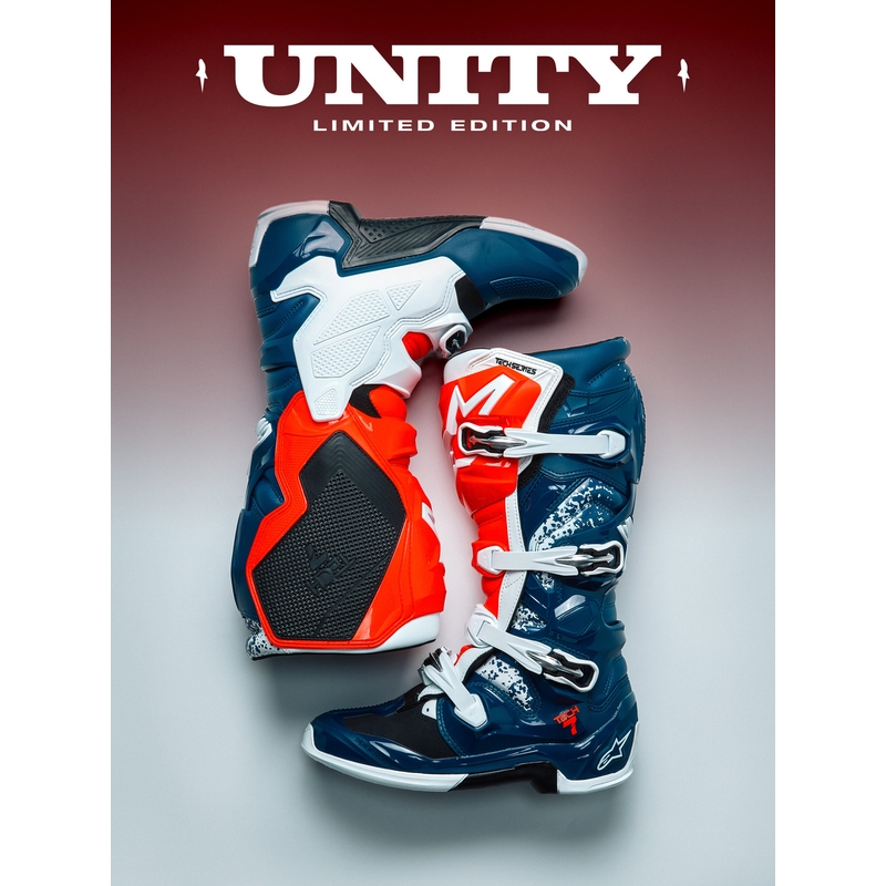 Alpinestars TECH 7 UNITY krossisaapad puna-valge-sinised
