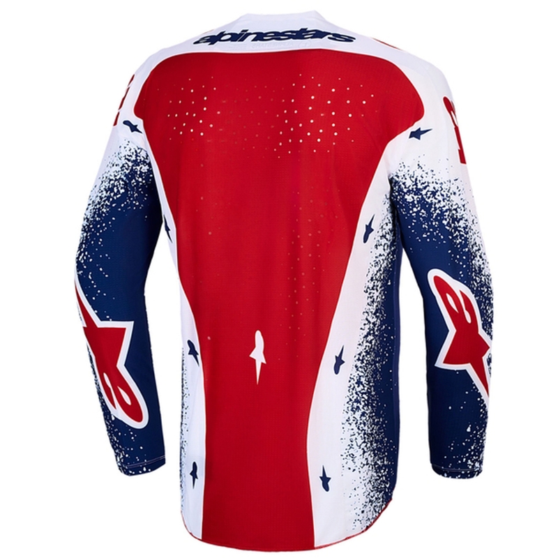 Alpinestars Techstar limiteeritud väljaande Unity motokrossisärk punane-valge-sinine