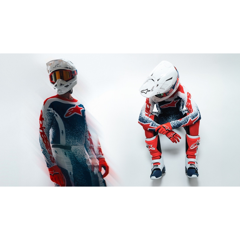 Alpinestars Techstar Limited Edition Unity punased-valged-sinised krossipüksid