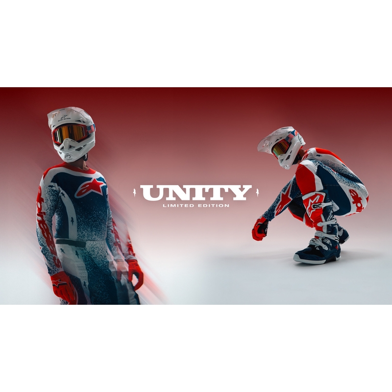Alpinestars Techstar Limited Edition Unity punased-valged-sinised krossipüksid