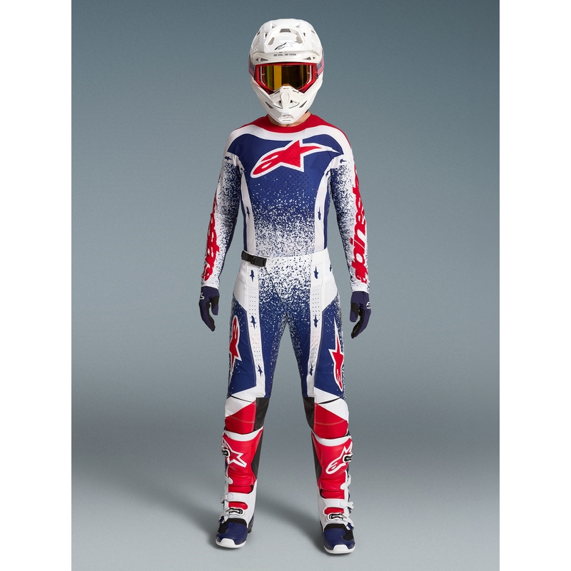 Alpinestars Techstar Limited Edition Unity punased-valged-sinised krossipüksid