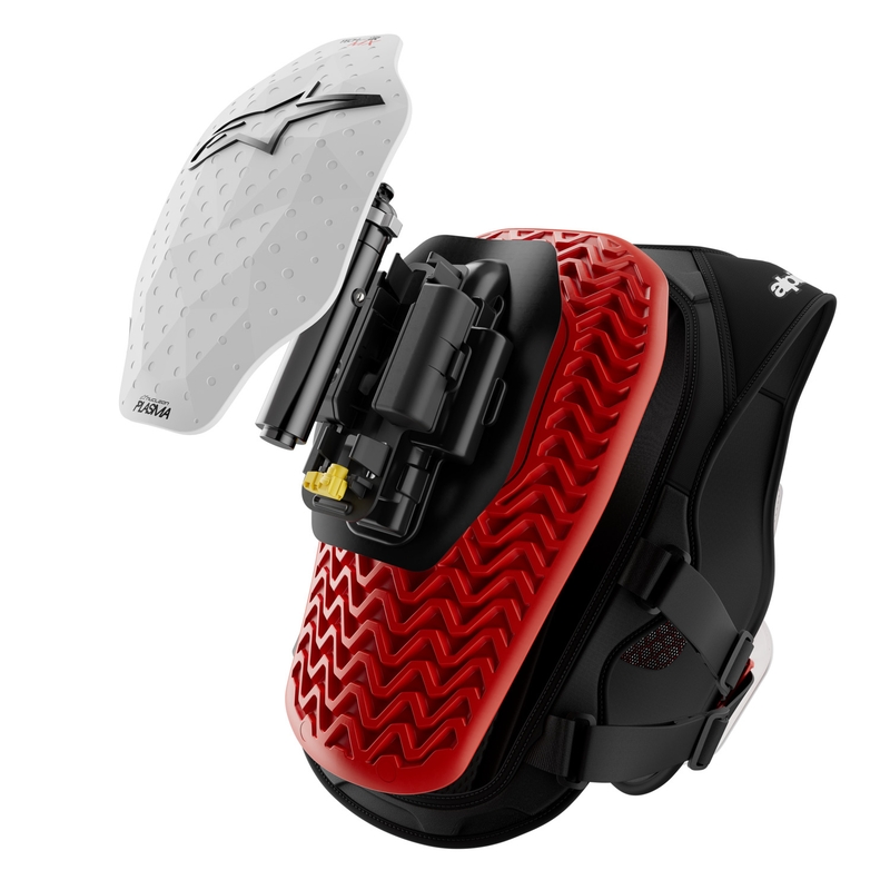 Alpinestars TECH-AIR®MX plasmasüsteemiga turvapadjavest valge-must-punane