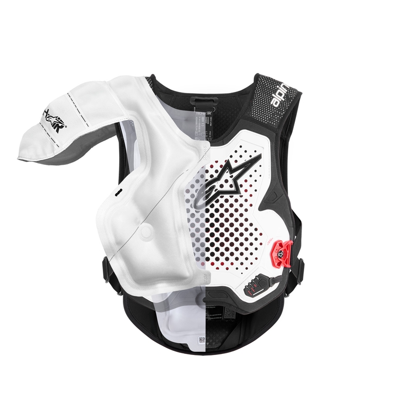 Alpinestars TECH-AIR®MX plasmasüsteemiga turvapadjavest valge-must-punane