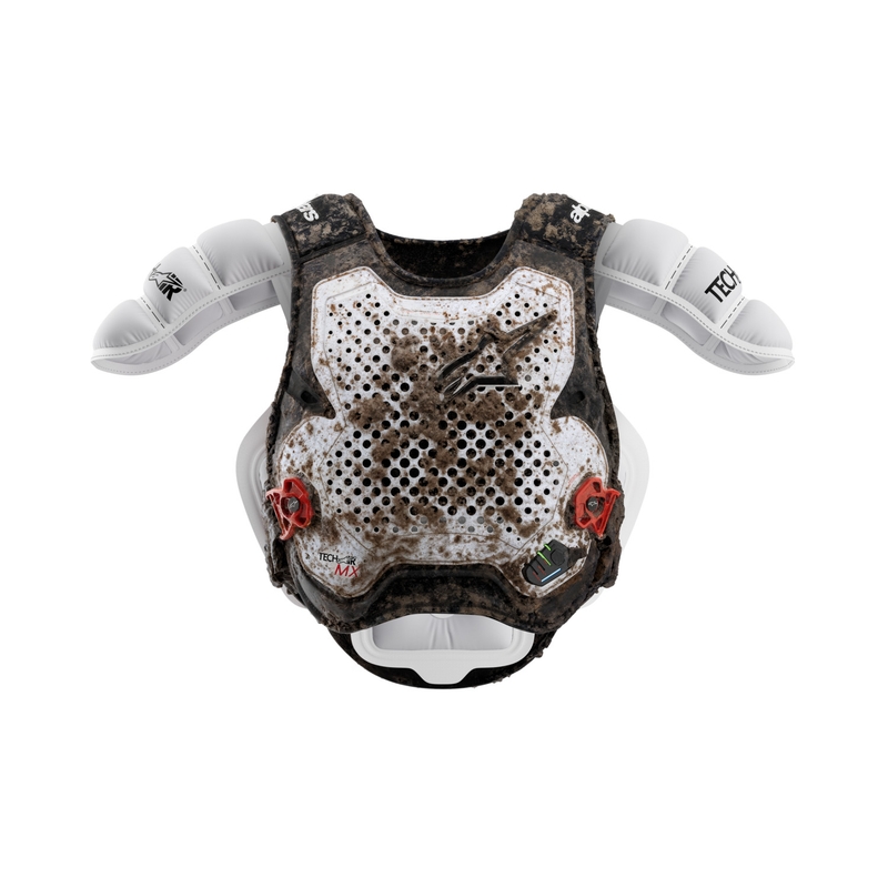 Alpinestars TECH-AIR®MX plasmasüsteemiga turvapadjavest valge-must-punane