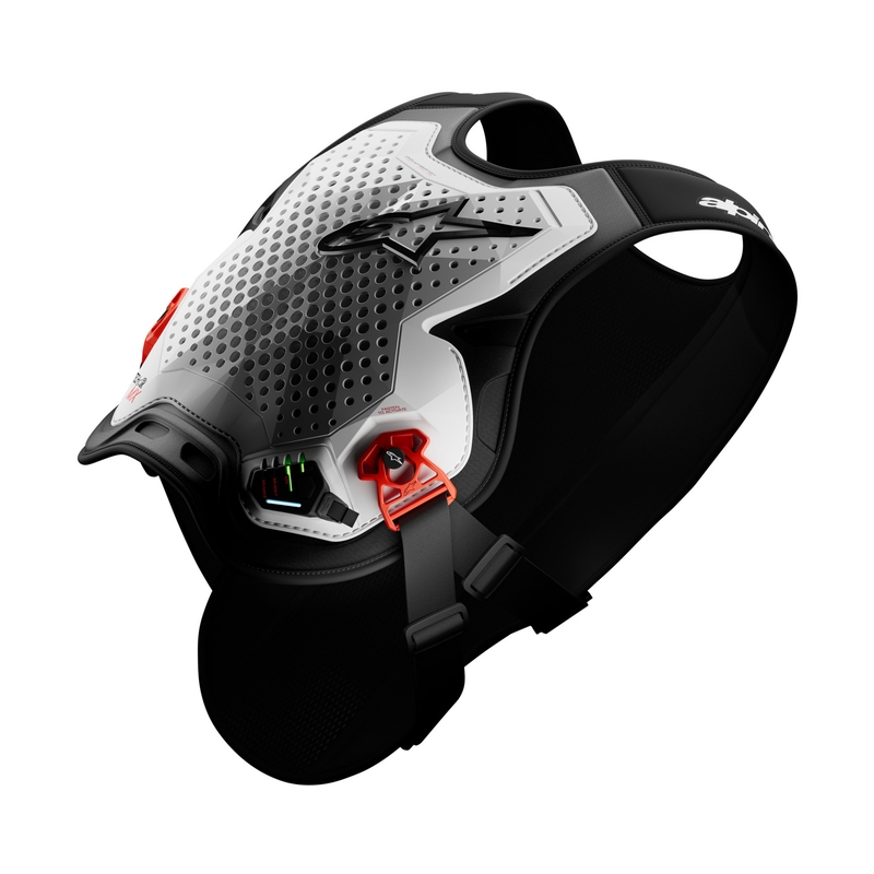 Alpinestars TECH-AIR®MX plasmasüsteemiga turvapadjavest valge-must-punane